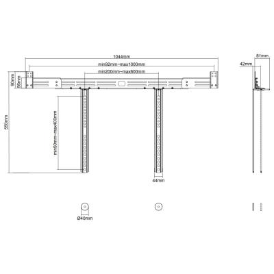 Neomounts  AWL29-750BL1 / Soundbar VESA Mount / Black