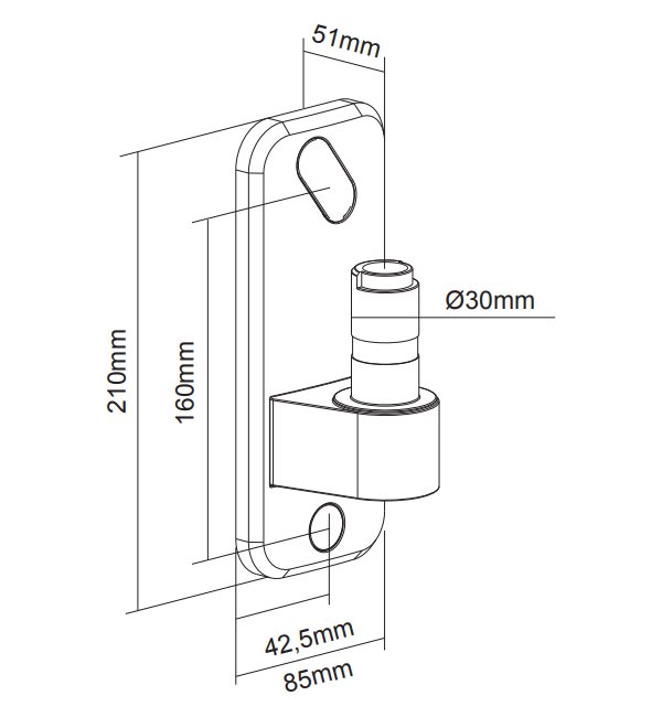 Neomounts AWL75-450WH / adaptér na zeď pro DS70/DS75-450WH1/2 / bílý