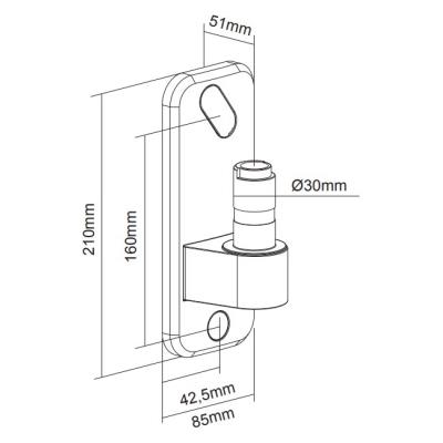 Neomounts AWL75-450WH / adaptér na zeď pro DS70/DS75-450WH1/2 / bílý