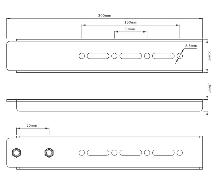 Neomounts Select  AWLS-950BL1 / VESA rozšiřovací sada pro WL40S-950BL18 (z VESA 800x600 na max VESA 1200X900) / černá