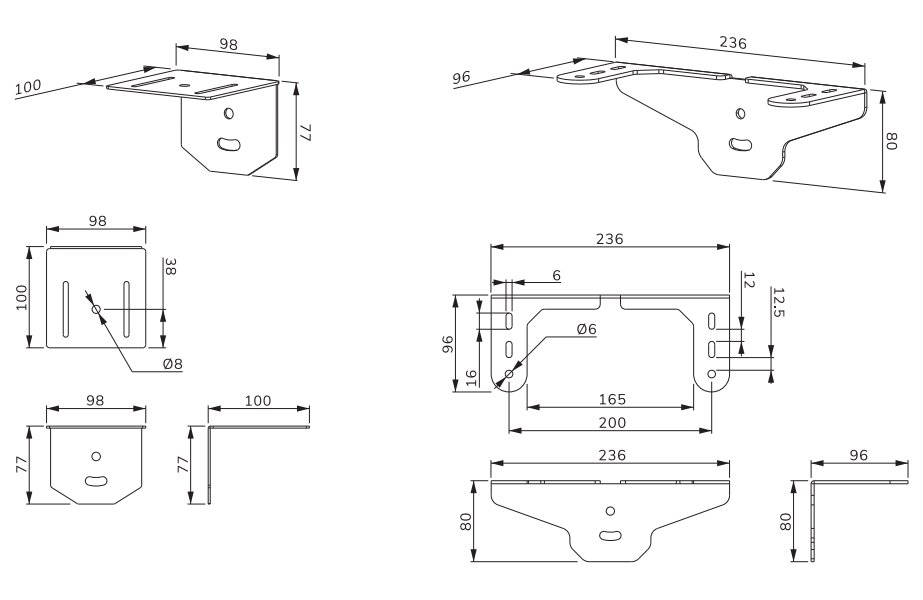 Neomounts Select AV1-825BL1/Držák kamery a multimedia police pro FL50S-825BL1/nosn. 9kg/Logitech ad./černý