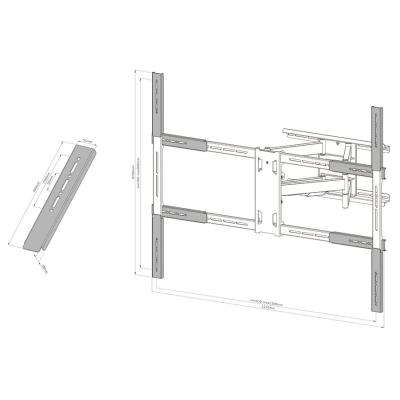 Neomounts Select  AWLS-950BL1 / VESA rozšiřovací sada pro WL40S-950BL18 (z VESA 800x600 na max VESA 1200X900) / černá