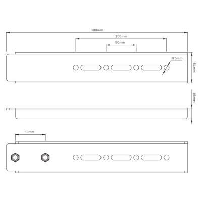 Neomounts Select  AWLS-950BL1 / VESA rozšiřovací sada pro WL40S-950BL18 (z VESA 800x600 na max VESA 1200X900) / černá