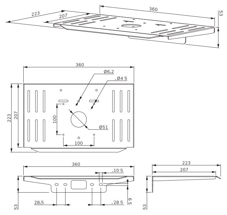Neomounts Select AV1-825WH1/Držák kamery a multimedia police pro FL50S-825WH1/nosn. 9kg/Logitech ad./bílý