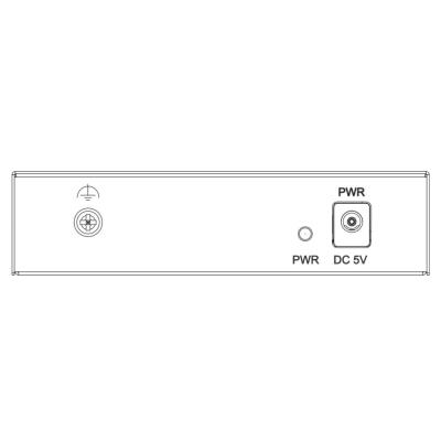 HIKVISION switch DS-3E0105-O/ 5x port/ 10/100Mbps RJ45 porty/ 1 Gbps/ napájení 5 VDC (1A)