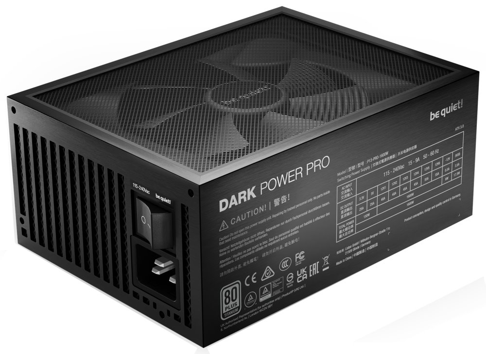 Be quiet! / zdroj DARK POWER PRO 13 1600W / ATX3.0 / active PFC / 135mm fan / 80PLUS Titanium / modulární