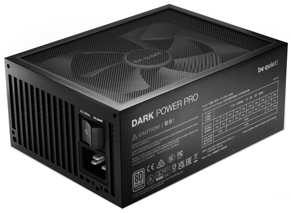 Be quiet! / zdroj DARK POWER PRO 13 1300W / ATX3.0 / active PFC / 135mm fan / 80PLUS Titanium / modulární