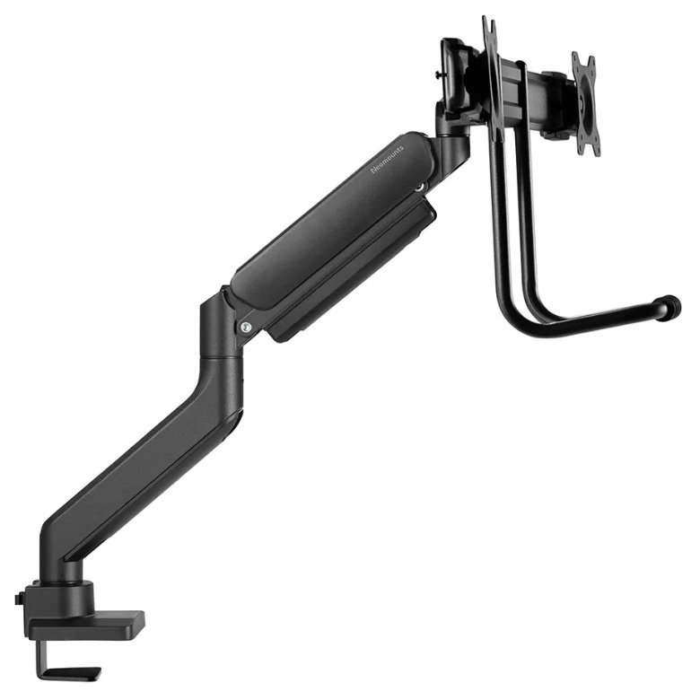Neomounts DS75-450BL2 /Držák displeje/na stůl/17-32"/svorka+průchodka/VESA 100X100/nosn.2x8kg/plyn. píst/2 displeje/čern
