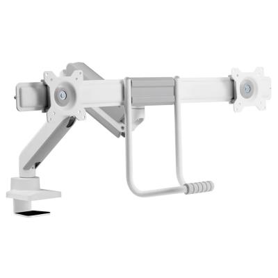 Neomounts DS75-450WH2 /Držák displeje/na stůl/17-32"/svorka+průchodka/VESA 100X100/nosn.2x8kg/plyn. píst/2 displeje/bílý