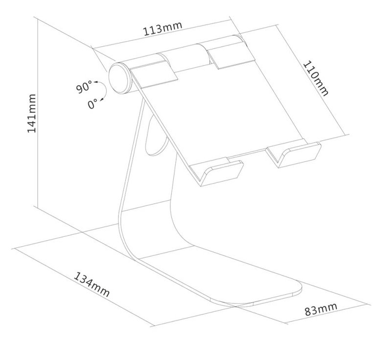 Neomounts  DS15-050SL1 / Tablet Desk Stand (suited for tablets up to 11") / Silver