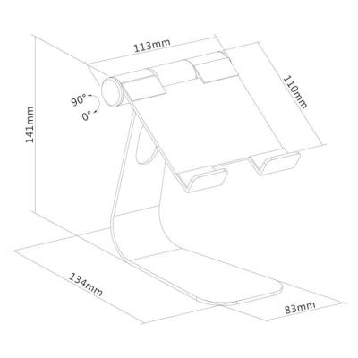 Neomounts  DS15-050SL1 / Tablet Desk Stand (suited for tablets up to 11") / Silver