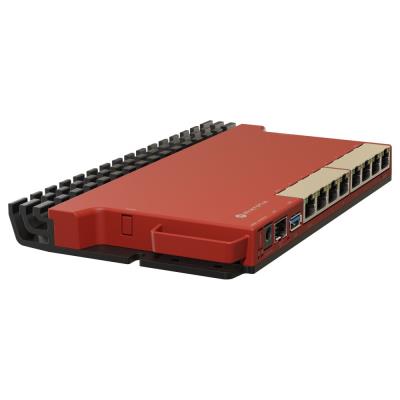 MikroTik L009UiGS-RM, ARM CPU, 512MB RAM, 8x GbE, PoE in/out, SFP, USB 3.0, L5