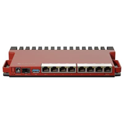 MikroTik L009UiGS-RM, ARM CPU, 512MB RAM, 8x GbE, PoE in/out, SFP, USB 3.0, L5