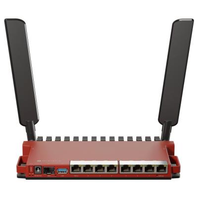 MikroTik L009UiGS-2HaxD-IN, ARM CPU, 512MB RAM, Wi-Fi 6 (802.11ax), 8x GLAN, PoE in/out, SFP, USB 3.0, L5