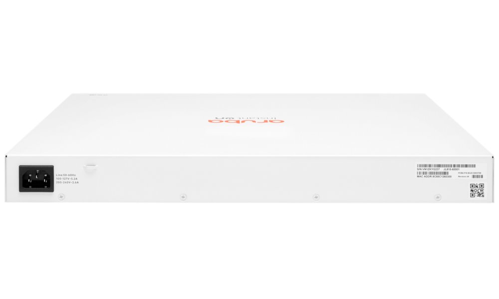 HPE Aruba Instant On 1830 48G 4SFP 370W Switch (24x PoE Class4 + 24x RJ45 10/100/1000).