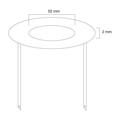 Neomounts  FPMA-CRS5 / Ceiling cover for FPMA-C100 & FPMA-C100SILVER, 52 mm, metal / Silver