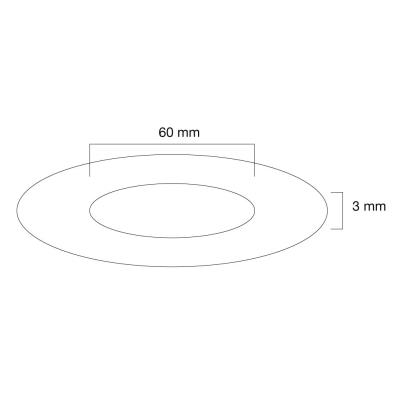 Neomounts  FPMA-CRS6 / Ceiling cover for FPMA-C200/C400SILVER/PLASMA-C100, 60 mm / Silver