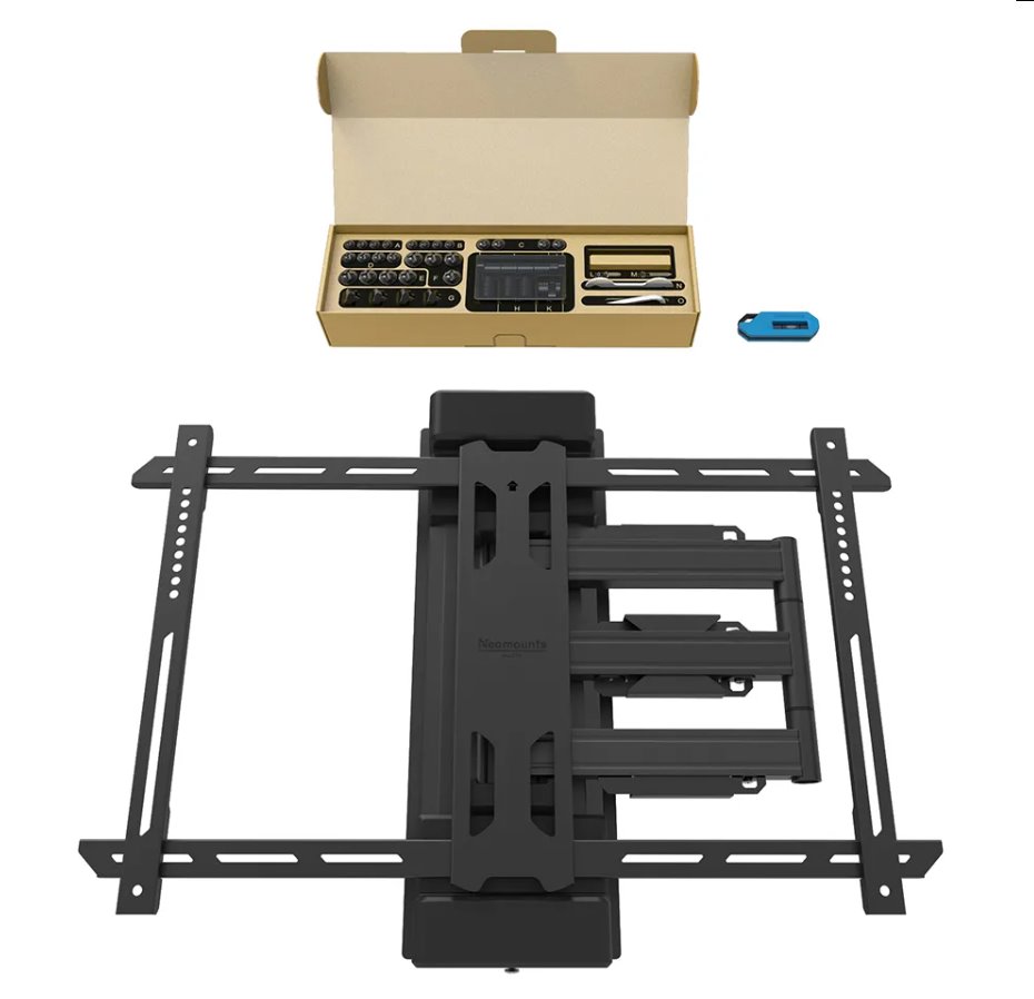 Neomounts Select WL40S-910BL16/Držák displeje/na sloup 25-100 cm/40-75"/sklopný/rotace/3čepy/VESA 600X400/nosn. 45kg/čer