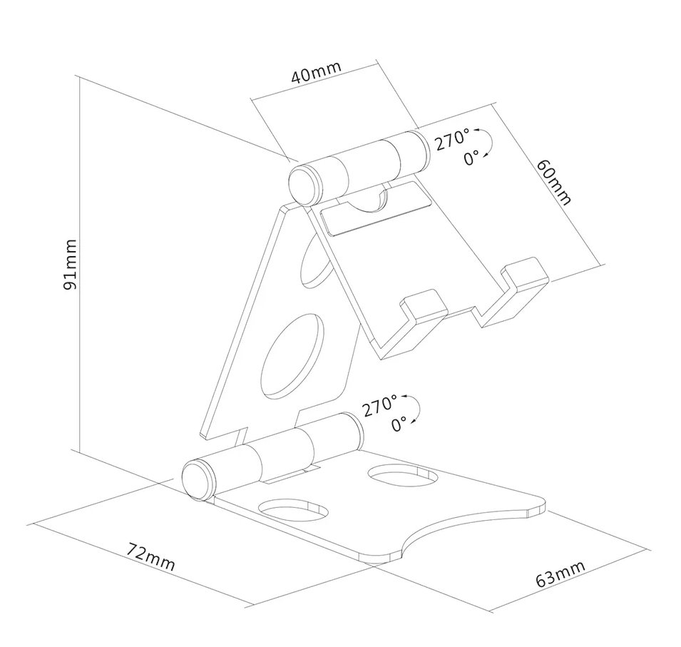 Neomounts  DS10-150SL1 / Phone Desk Stand (suited for phones up to 4,7") / Silver