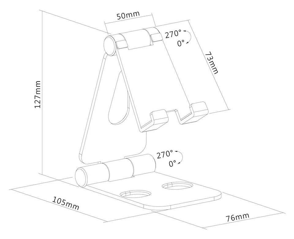 Neomounts  DS10-160SL1 / Phone Desk Stand (suited for phones up to 7") / Silver
