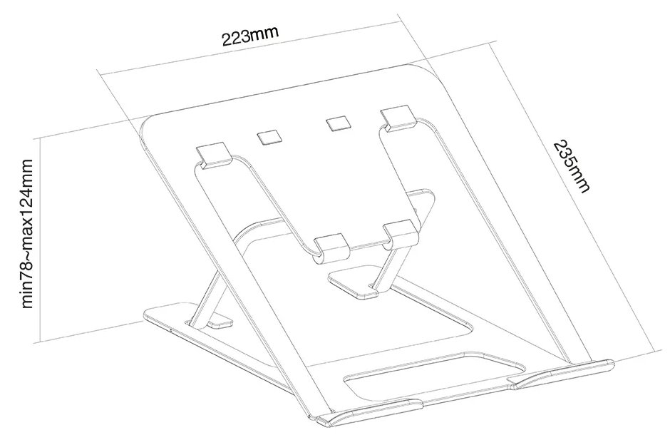 Neomounts  NSLS085GREY / Notebook Desk Stand (ergonomic) / Grey