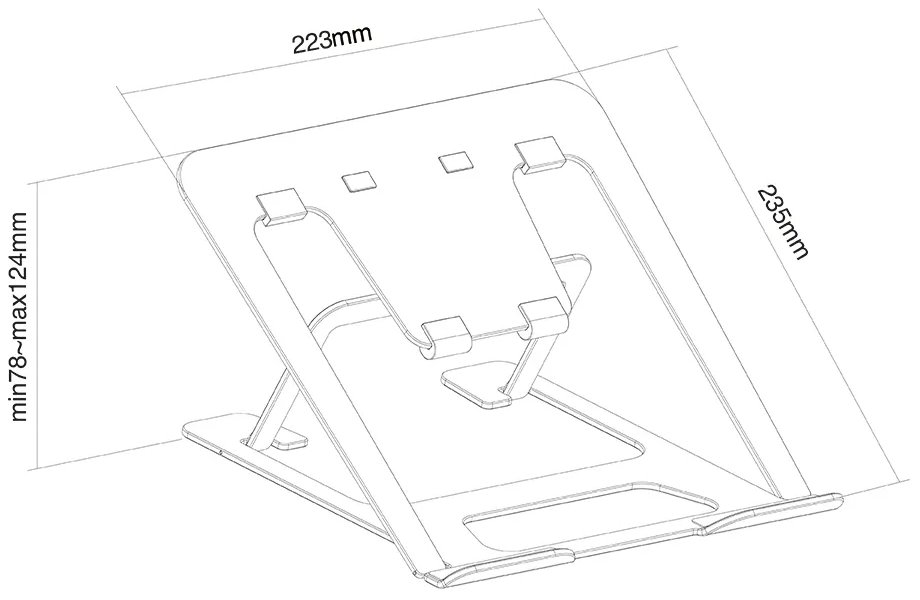 Neomounts  NSLS085SILVER / Notebook Desk Stand (ergonomic) / Silver