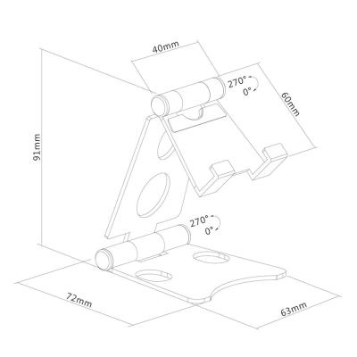 Neomounts  DS10-150SL1 / Phone Desk Stand (suited for phones up to 4,7") / Silver