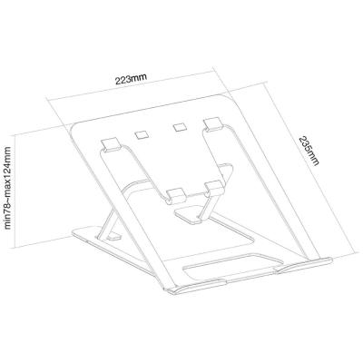 Neomounts  NSLS085SILVER / Notebook Desk Stand (ergonomic) / Silver