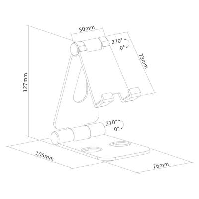 Neomounts  DS10-160SL1 / Phone Desk Stand (suited for phones up to 7") / Silver