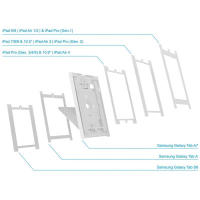 Neomounts  DS15-630WH1 / desk stand and wall mountable, lockable tablet casing for Apple iPad, PRO, Air & Samsung Galaxy