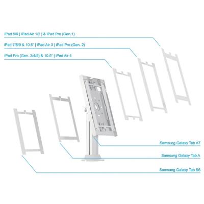 Neomounts  DS15-640WH1 / desk grommet, lockable tablet casing for Apple iPad, PRO, Air & Samsung Galaxy Tab / White