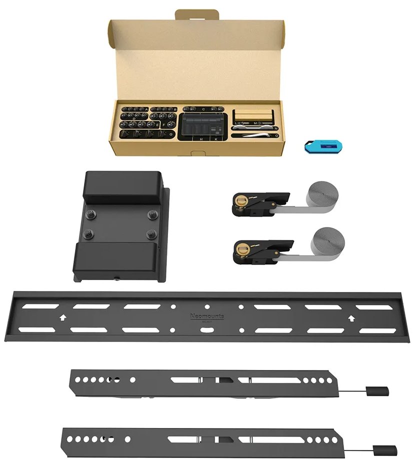 Neomounts Select WL30S-910BL16/Držák displeje/na sloup 25-100 cm/40-75"/fixní/VESA 600X400/nosn. 50kg/černý