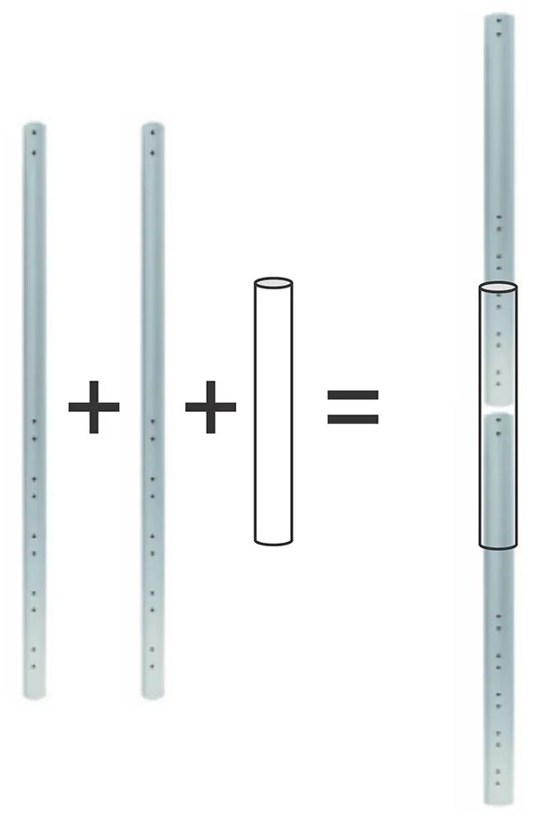 Neomounts  FPMA-CPCONNECTSILVER / Connector kit for FPMA-CP- extension pole series / Silver