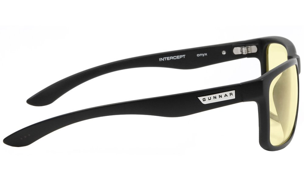 GUNNAR kancelářske/herní brýle INTERCEPT ONYX * jantarová/ sluneční REACT skla * BLF 65/90 * NATURAL focus