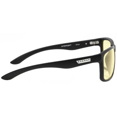 GUNNAR kancelářske/herní brýle INTERCEPT ONYX * jantarová/ sluneční REACT skla * BLF 65/90 * NATURAL focus