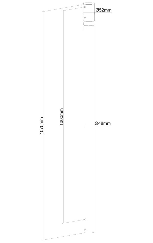 Neomounts  NS-EP100BLACK / 100 cm extension pole for FPMA-C340BLACK / Black