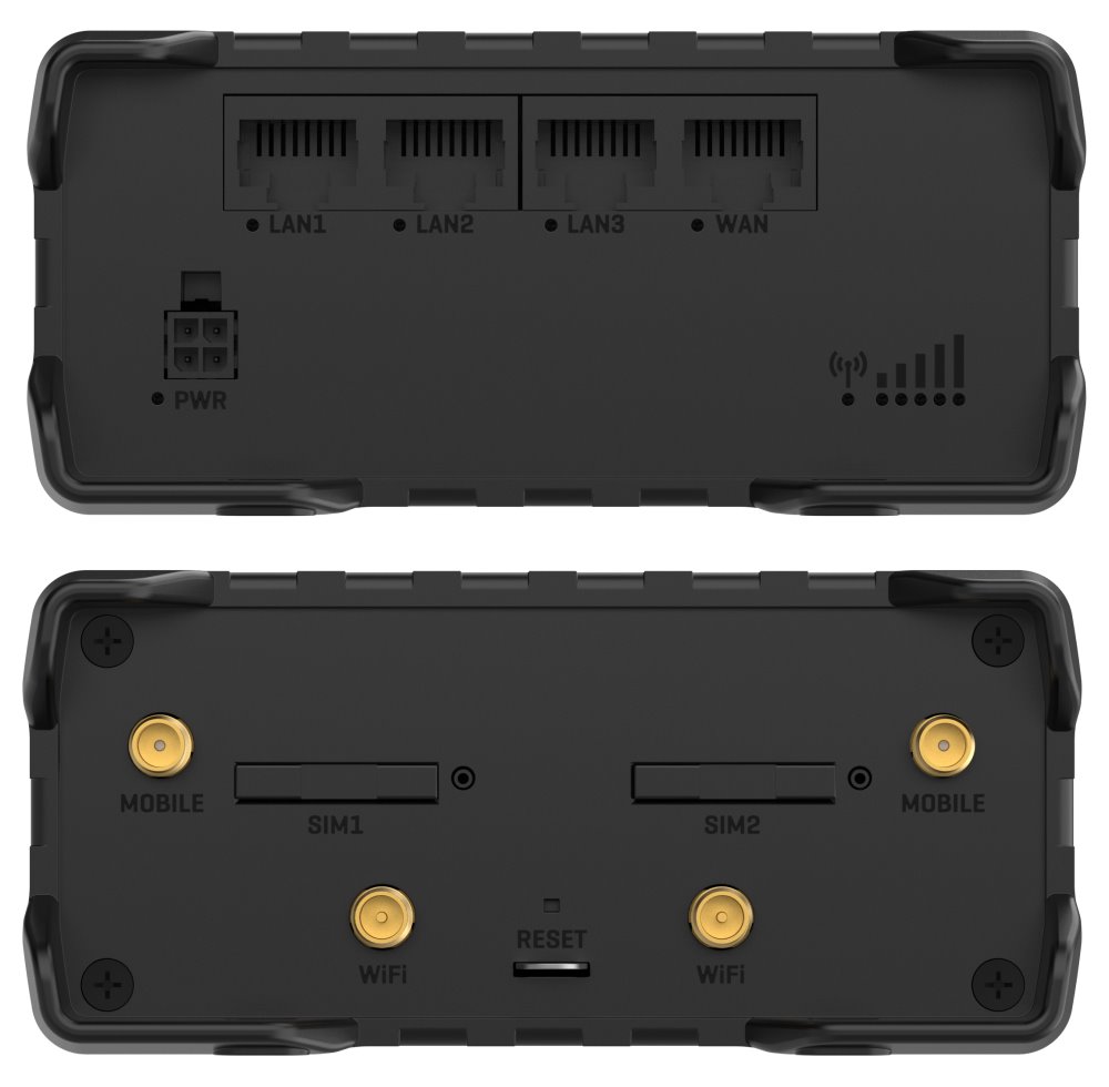 Teltonika RUT901 průmyslový LTE router s ethernetovou zálohou, 1x WAN 3x LAN, LTE Cat4/3G/2G, Wi-Fi