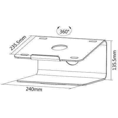 Neomounts  NSLS050 / Notebook Desk Stand (ergonomic, 360 degrees rotatable) / Silver