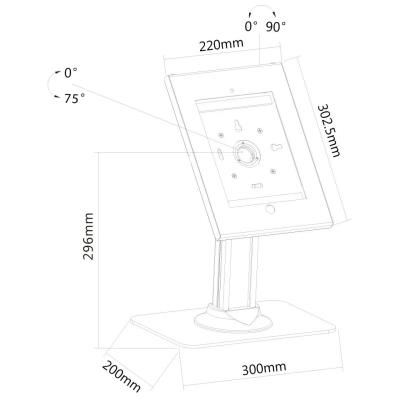 Neomounts  TABLET-D300WHITE / Tablet Desk Stand (for Apple iPad 2/3/4/Air/Air 2) / White