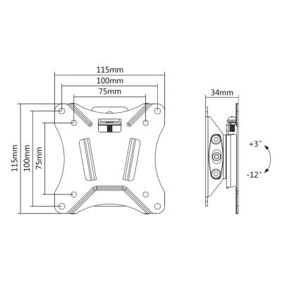 Neomounts Select  NM-W60BLACK / Flat Screen Wall Mount (tilt) / Black