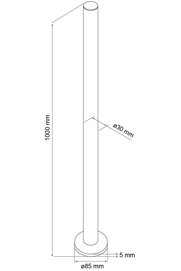 Neomounts FPMA-D9POLE / 100 cm pole FPMA-D910/920/930/1010/1020/1030 / Silver
