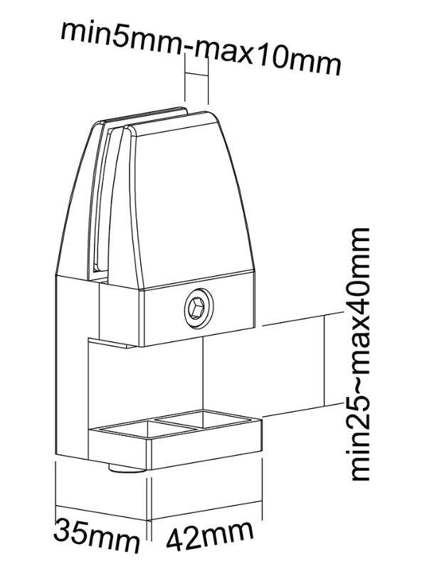 Neomounts NS-CLMP40WHITE / Desk Clamp for NS-GLSPROTECTXXX - for 25-40 mm desk thickness - set of 2 / White