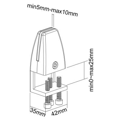 Neomounts NS-CLMP25WHITE / Desk Clamp for NS-GLSPROTECTXXX - for 8-25 mm desk thickness - set of 2 / White