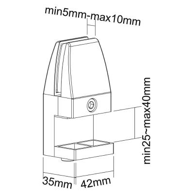 Neomounts NS-CLMP40WHITE / Desk Clamp for NS-GLSPROTECTXXX - for 25-40 mm desk thickness - set of 2 / White