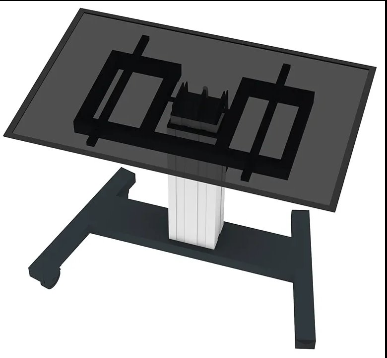 Neomounts  PLASMA-M2550TSILVER / Motorised Mobile Floor Stand (90° tilt) - VESA 200x200 up to 800x600 / Silver