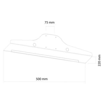 Neomounts  KEYB-V050 / Keyboard- & Mouse Holder (width: 50 cm) VESA 75x75 / Silver