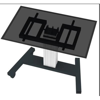 Neomounts  PLASMA-M2550TSILVER / Motorised Mobile Floor Stand (90° tilt) - VESA 200x200 up to 800x600 / Silver