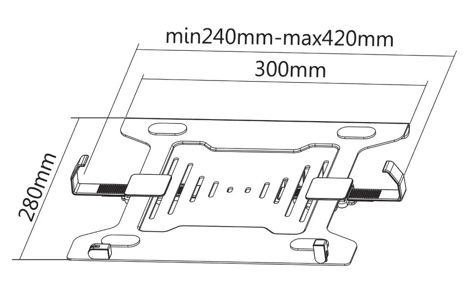 Neomounts  NOTEBOOK-V200 / Notebook Holder (montage via VESA 75&100) / Black