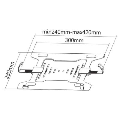 Neomounts  NOTEBOOK-V200 / Notebook Holder (montage via VESA 75&100) / Black