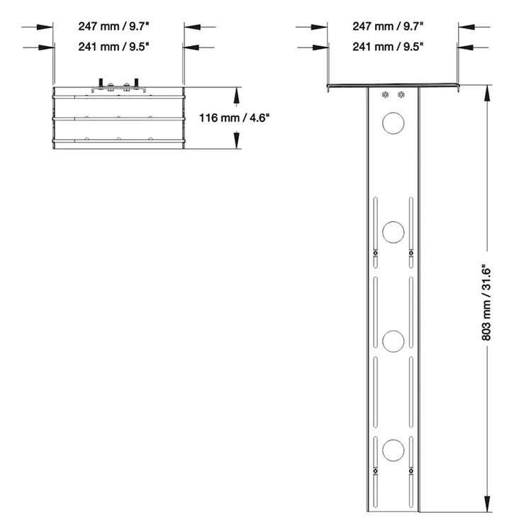 Neomounts  PLASMA-M2500CAMSHLF2 / Camera Shelf for PLASMA-M2500/W2500-series (model M2500/W2500 from 04-2021)  / Black